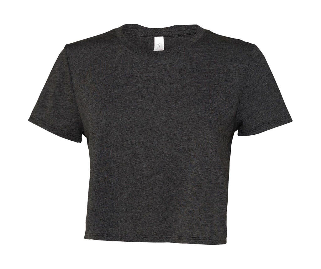 Women's Flowy Cropped Tee in Farbe Dark Grey Heather