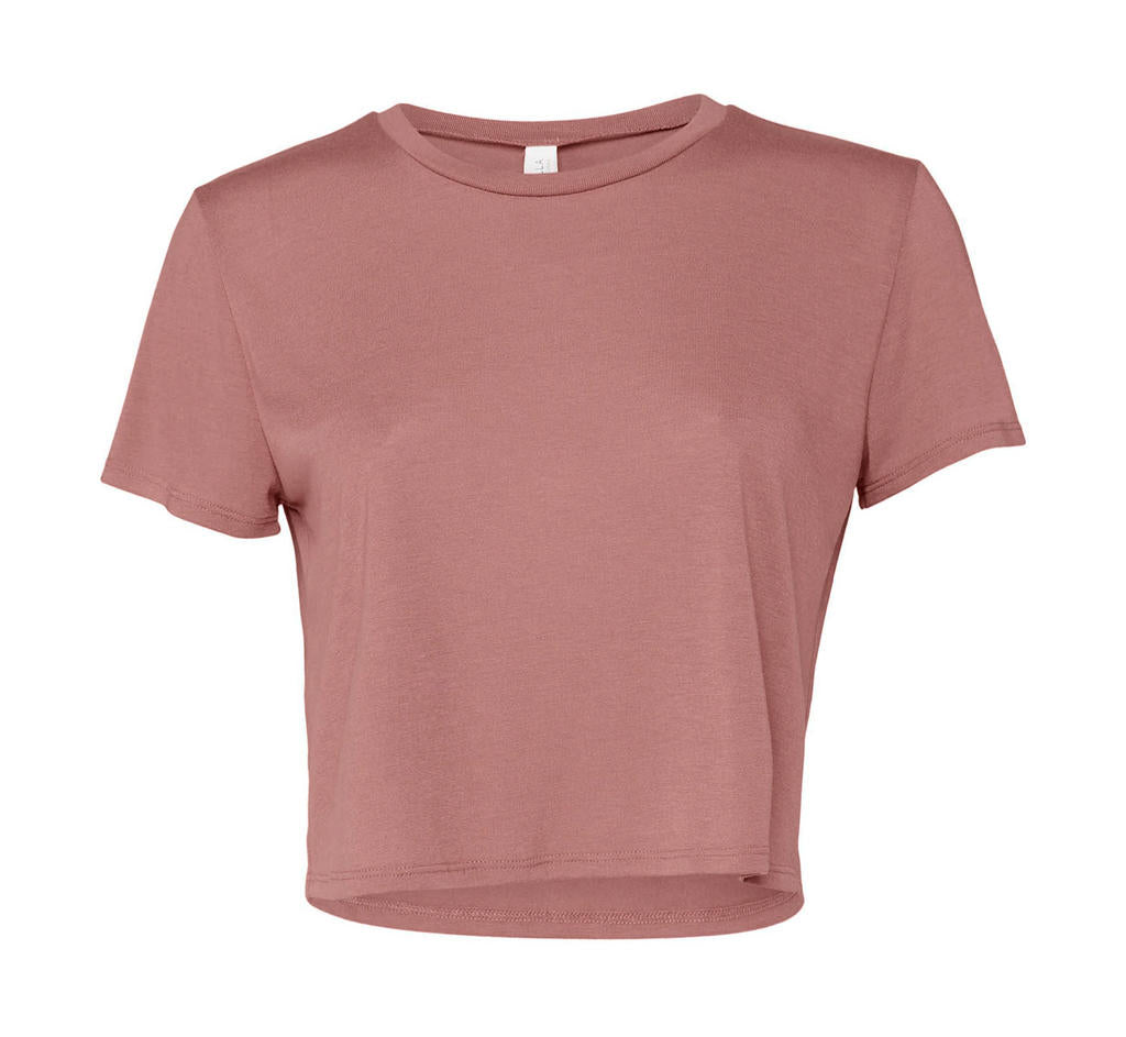 Women's Flowy Cropped Tee in Farbe Mauve
