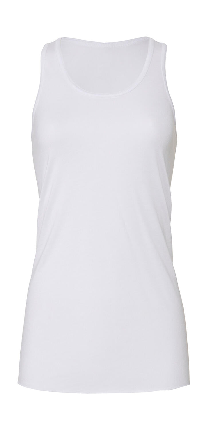 Flowy Racerback Tank Top in Farbe White