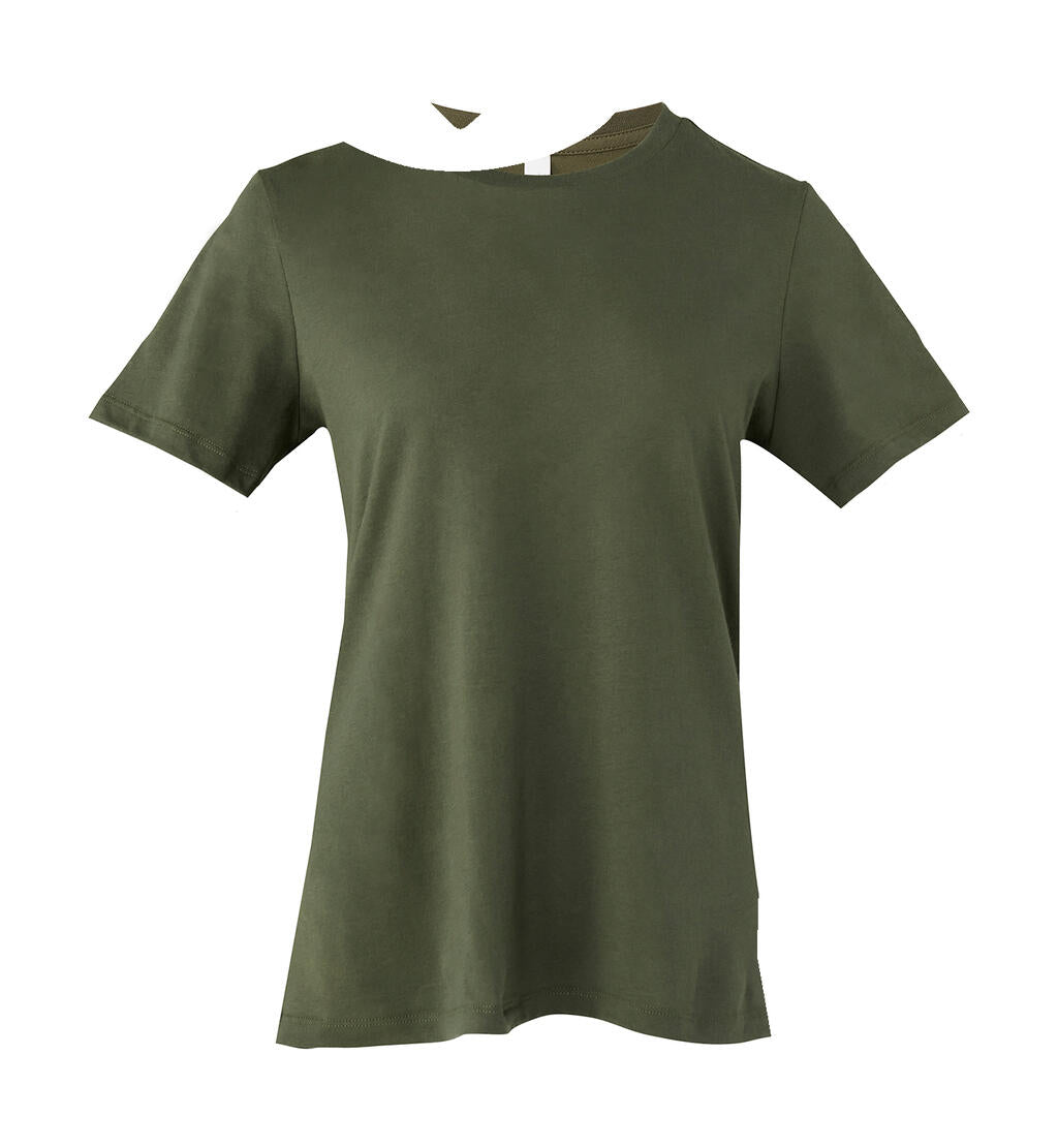 Women's Relaxed Jersey Short Sleeve Tee in Farbe Military Green