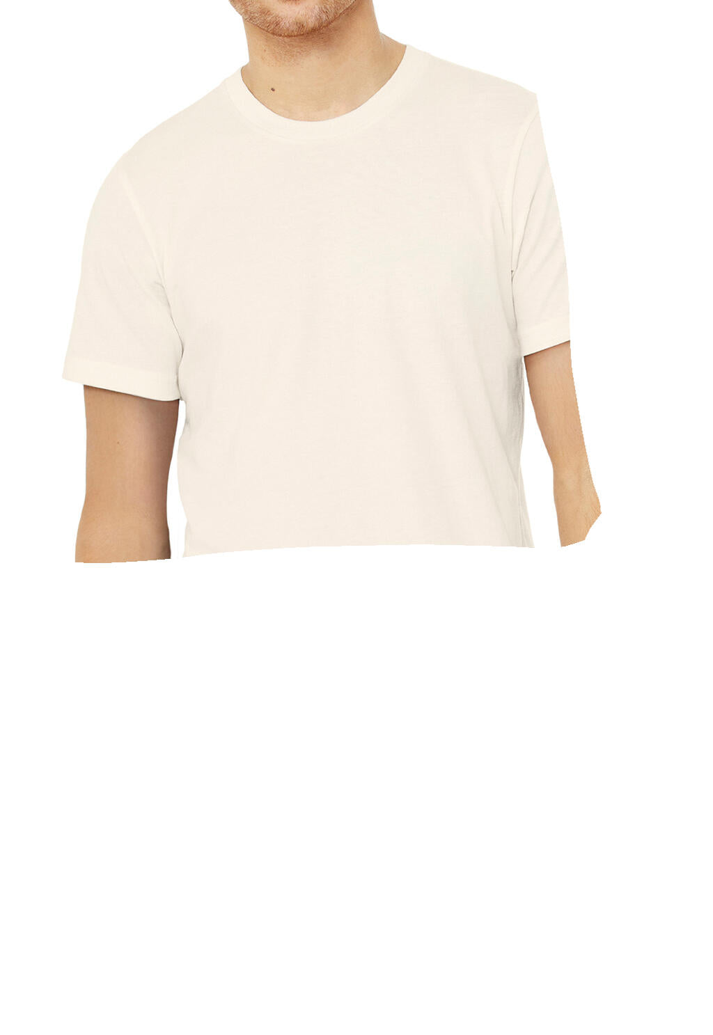 Unisex Heather CVC Short Sleeve Tee in Farbe Heather Natural