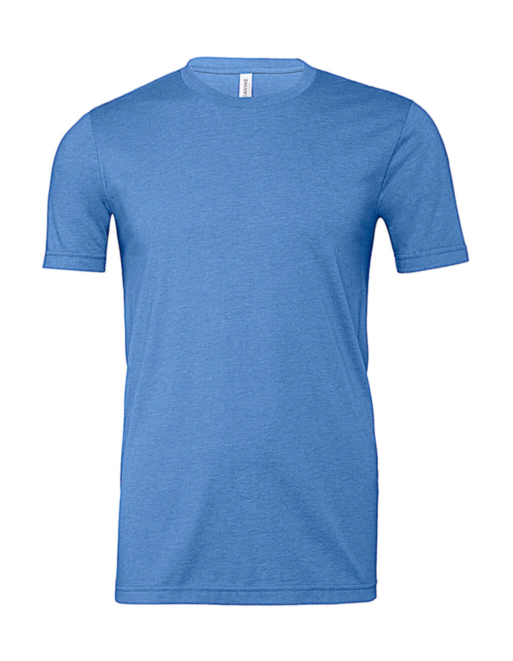 Unisex Heather CVC Short Sleeve Tee in Farbe Heather Columbia Blue
