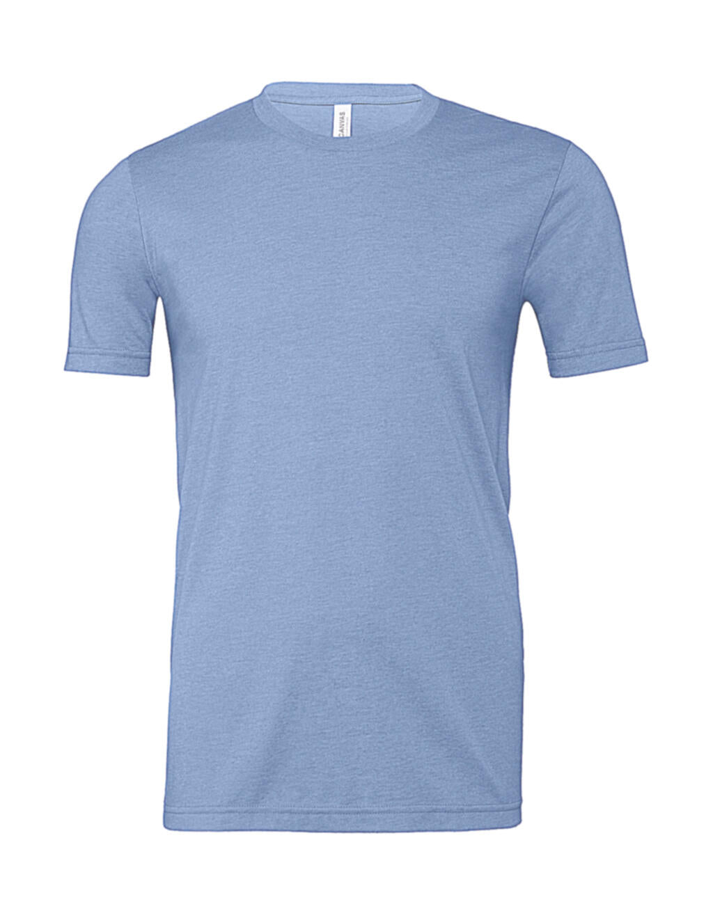 Unisex Heather CVC Short Sleeve Tee in Farbe Heather Blue