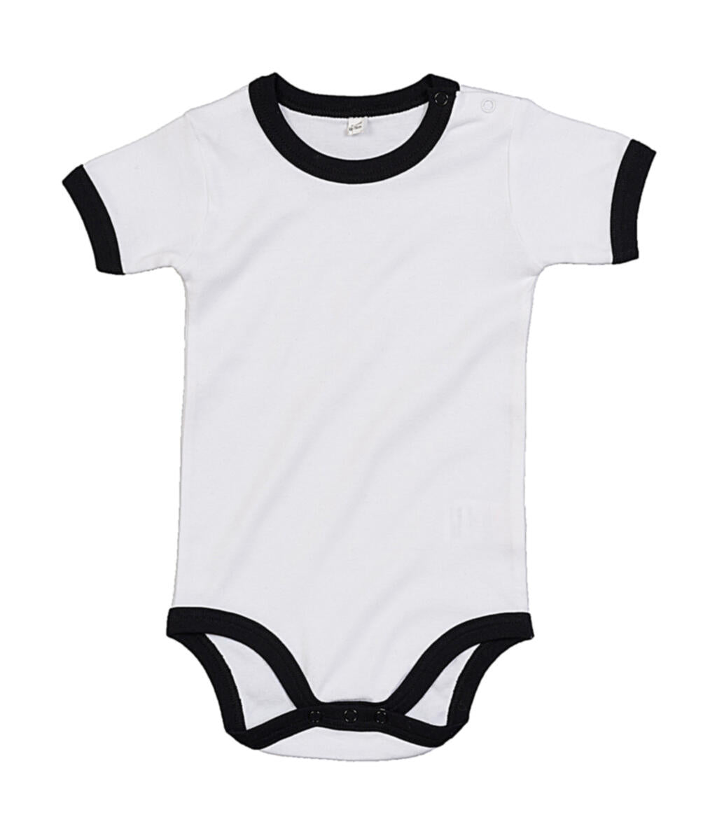 Baby Ringer Bodysuit in Farbe White/Black