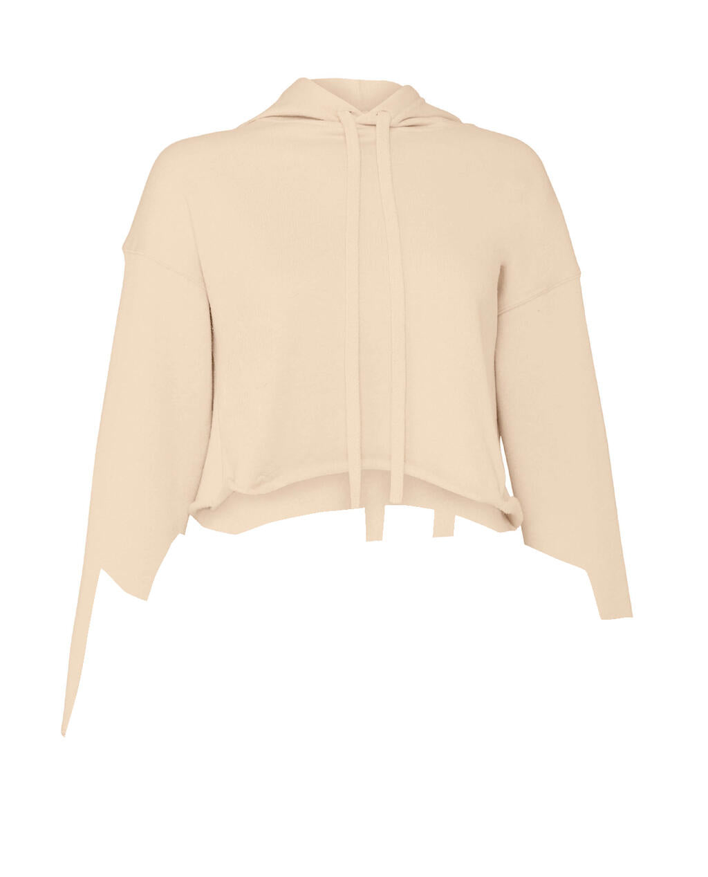 Women's Cropped Fleece Hoodie in Farbe Heather Dust