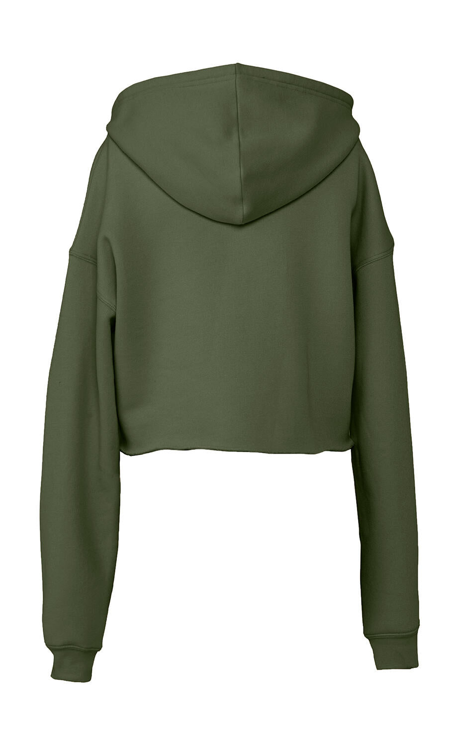 Women's Cropped Fleece Hoodie in Farbe Black