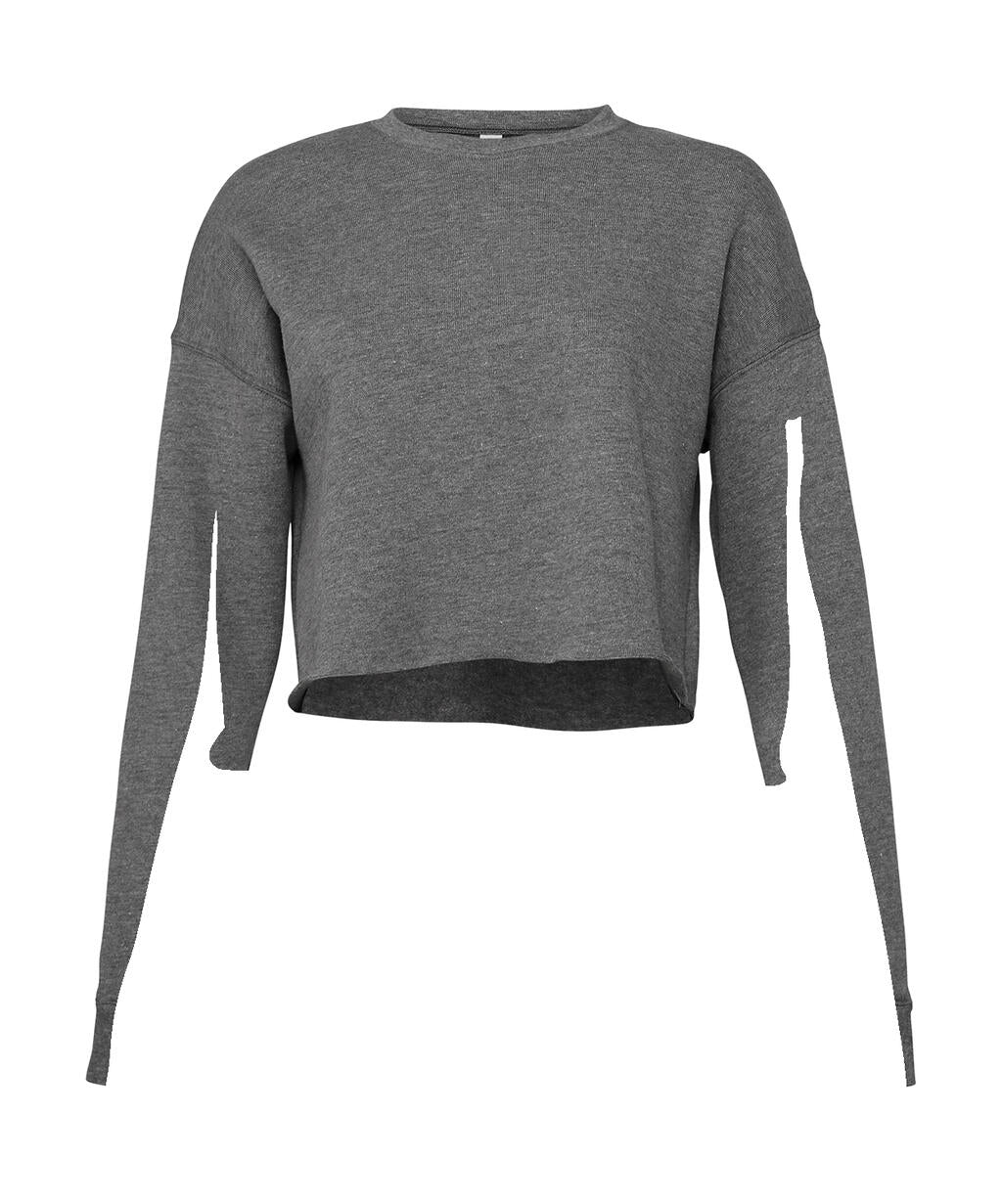 Women's Cropped Crew Fleece in Farbe Deep Heather