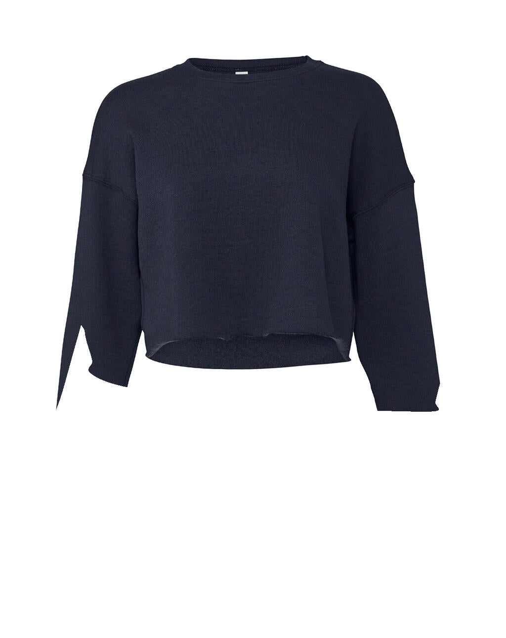 Women's Cropped Crew Fleece in Farbe Navy