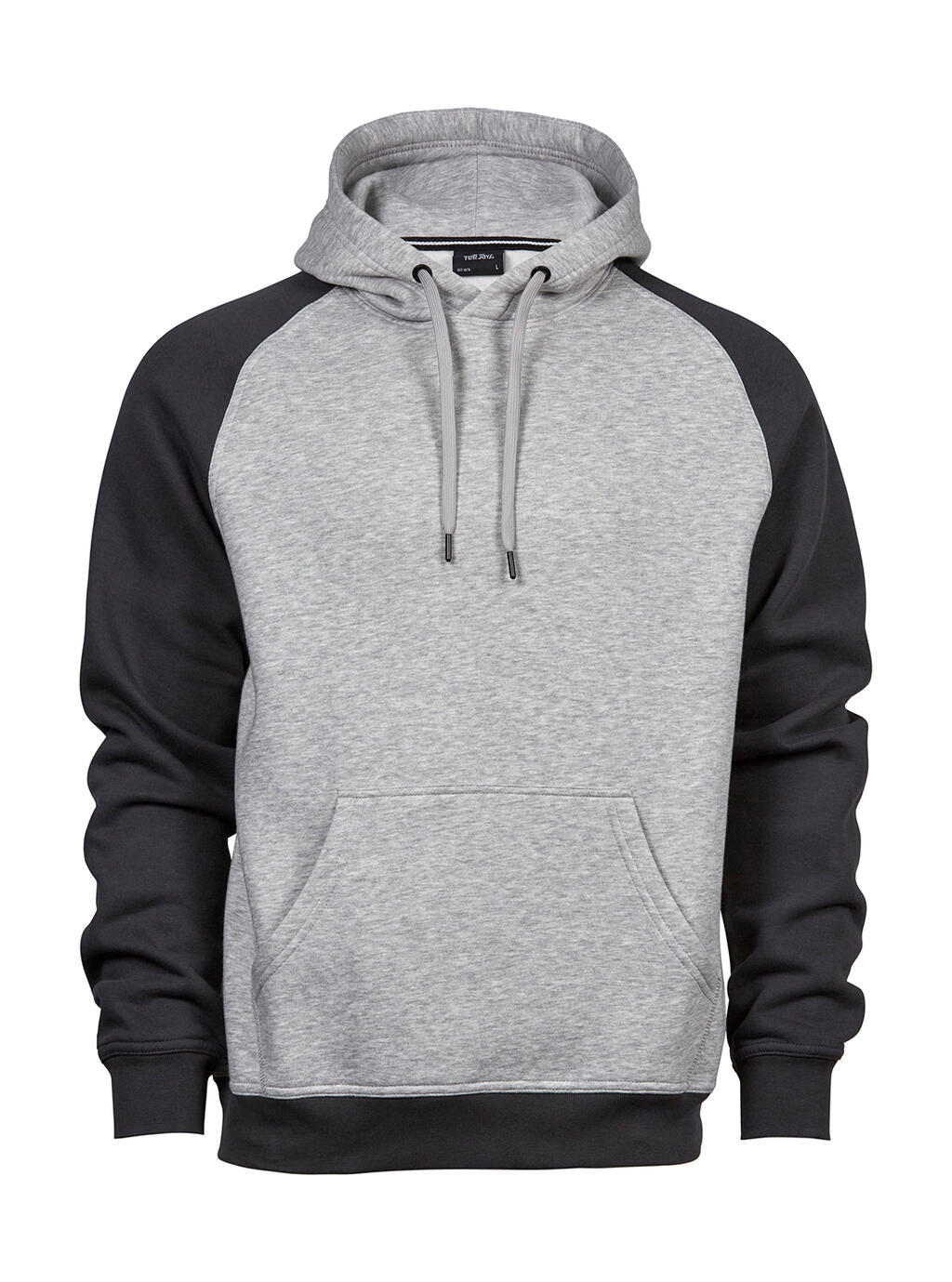Two-Tone Hooded Sweatshirt in Farbe Heather/Dark Grey