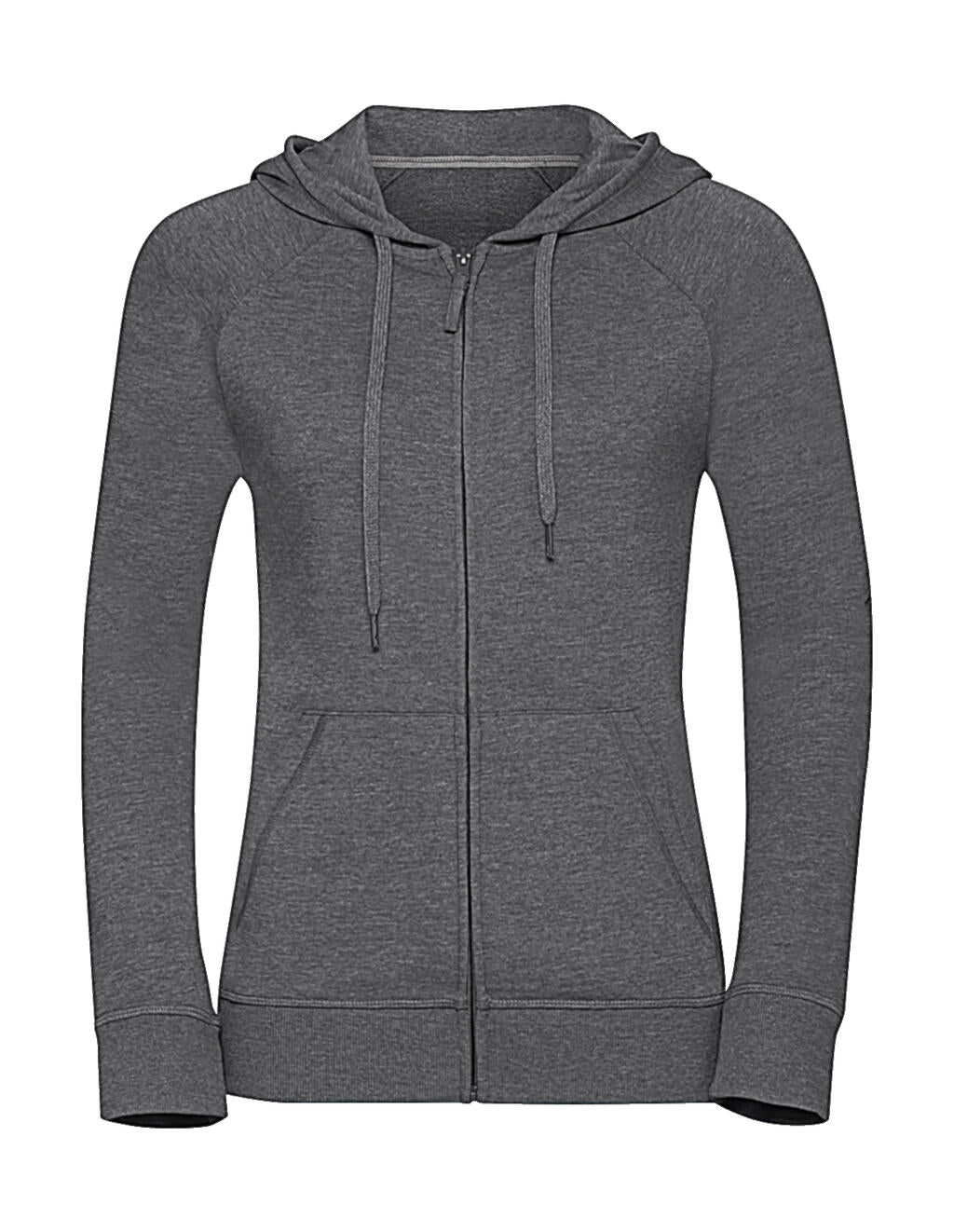 Ladies' HD Zipped Hood Sweat in Farbe Grey Marl