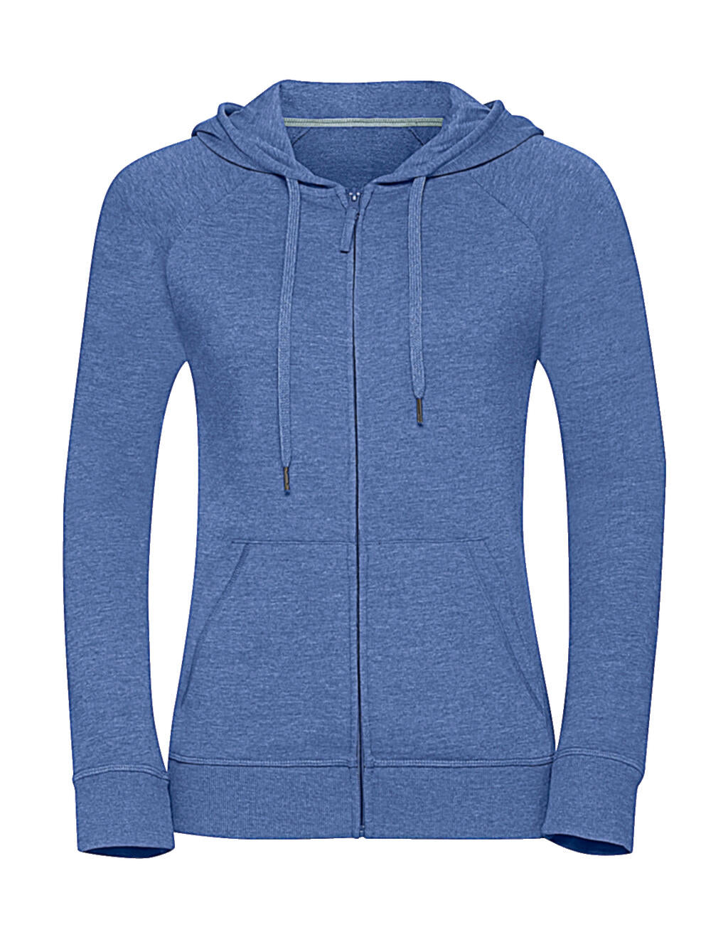 Ladies' HD Zipped Hood Sweat in Farbe Blue Marl