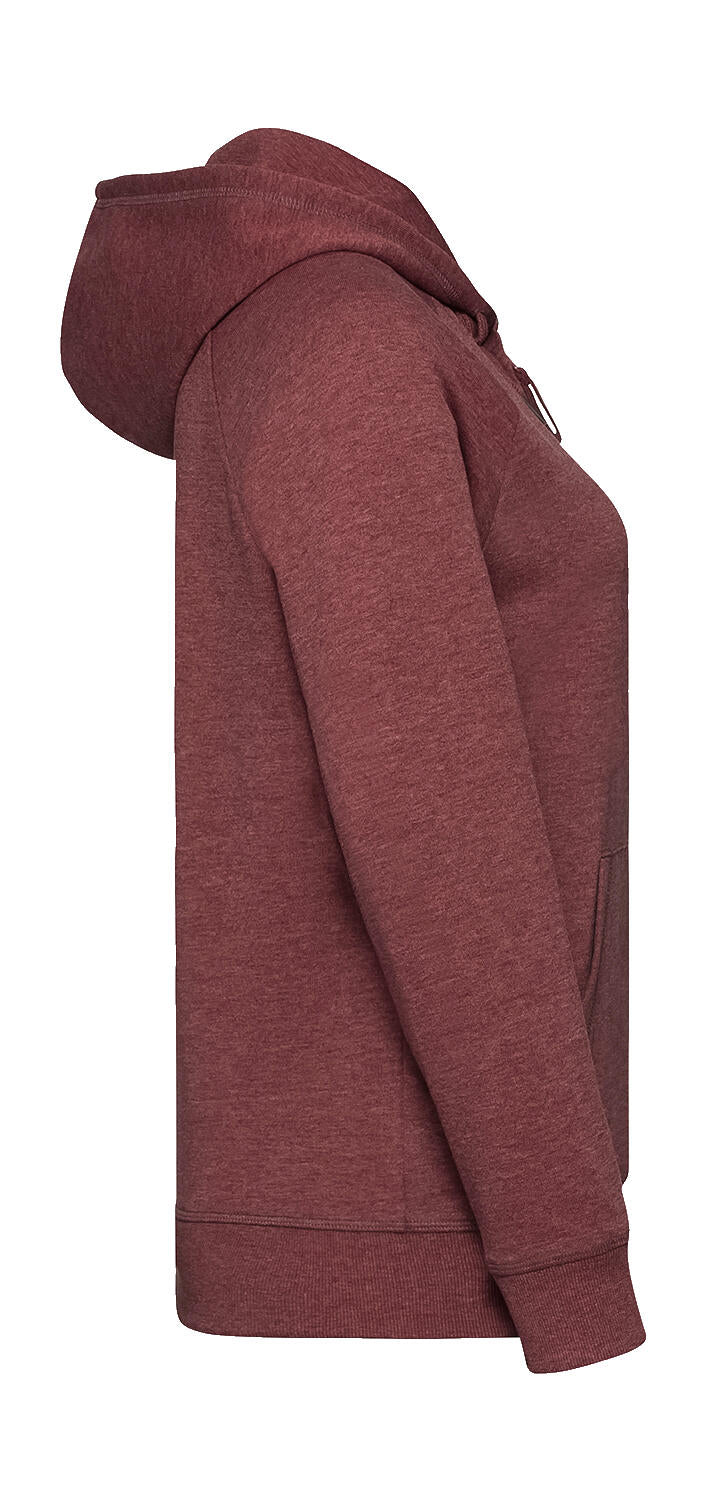Ladies' HD Zipped Hood Sweat in Farbe White