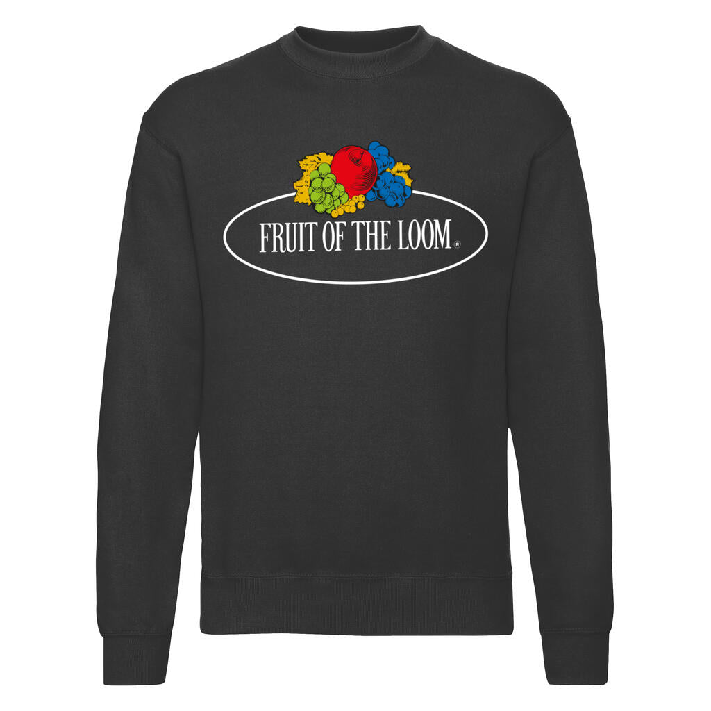 Vintage Sweat Set In Large Logo Print in Farbe Black