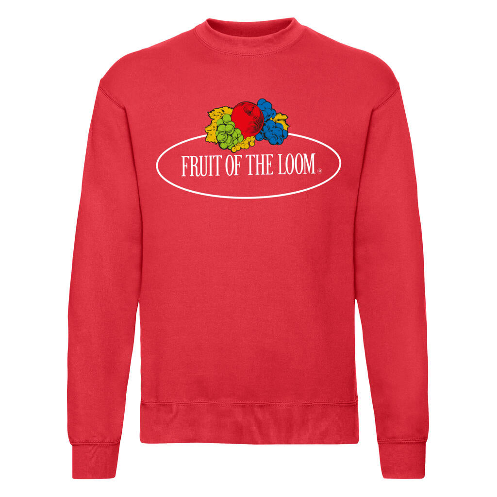 Vintage Sweat Set In Large Logo Print in Farbe Red