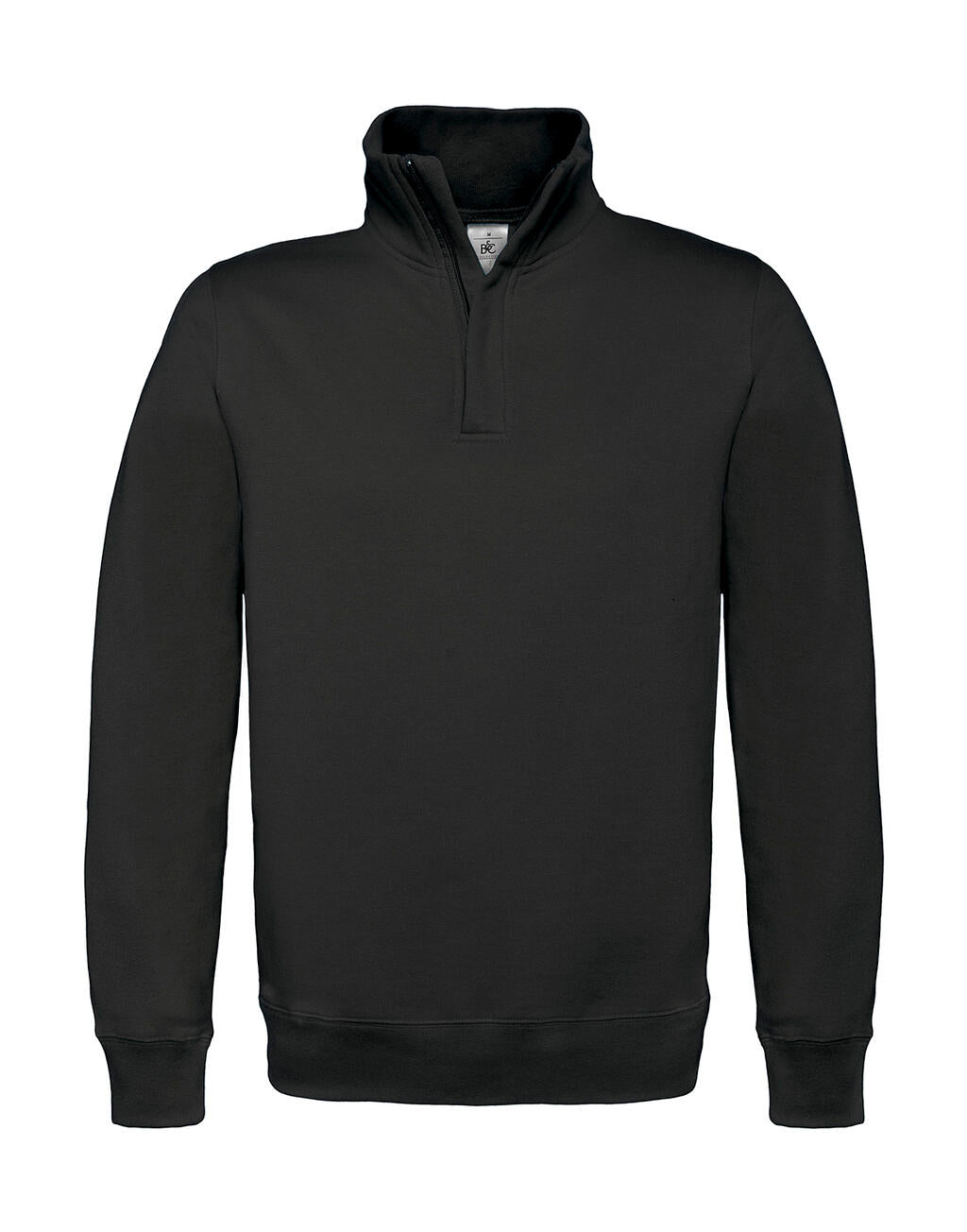 ID.004 Cotton Rich 1/4 Zip Sweat in Farbe Black