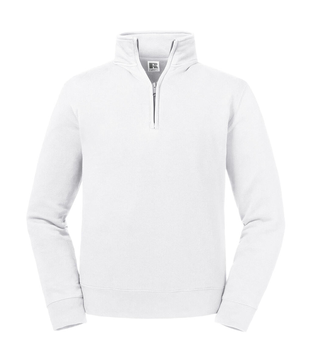 Authentic 1/4 Zip Sweat in Farbe White