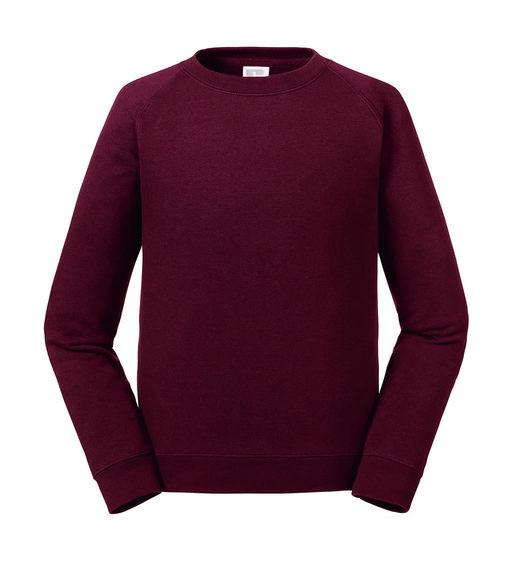 Kids' Authentic Raglan Sweat in Farbe Burgundy
