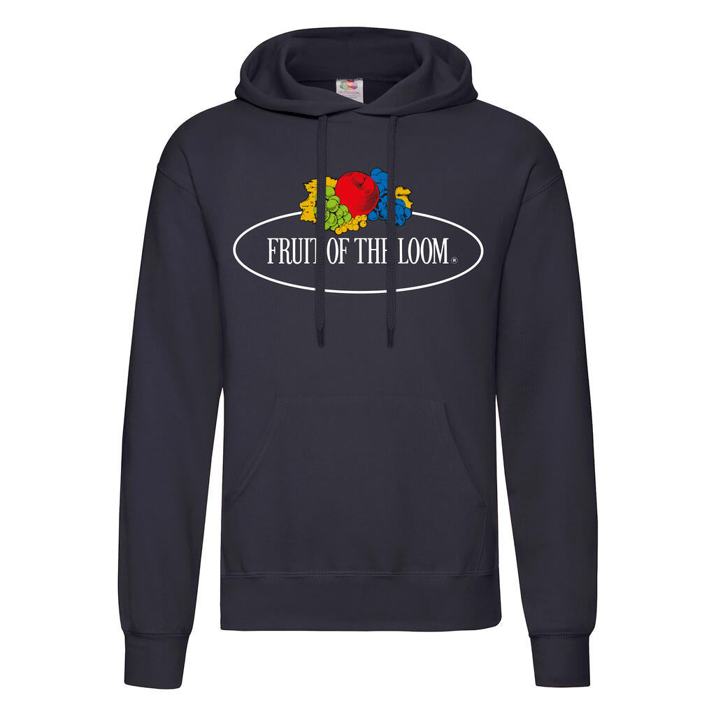 Vintage Hooded Sweat Classic Large Logo Print in Farbe Deep Navy