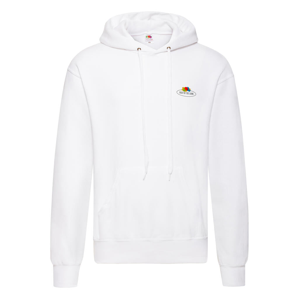 Vintage Hooded Sweat Classic Small Logo Print in Farbe White