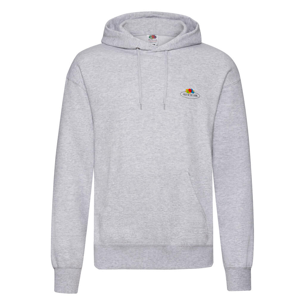 Vintage Hooded Sweat Classic Small Logo Print in Farbe Heather Grey
