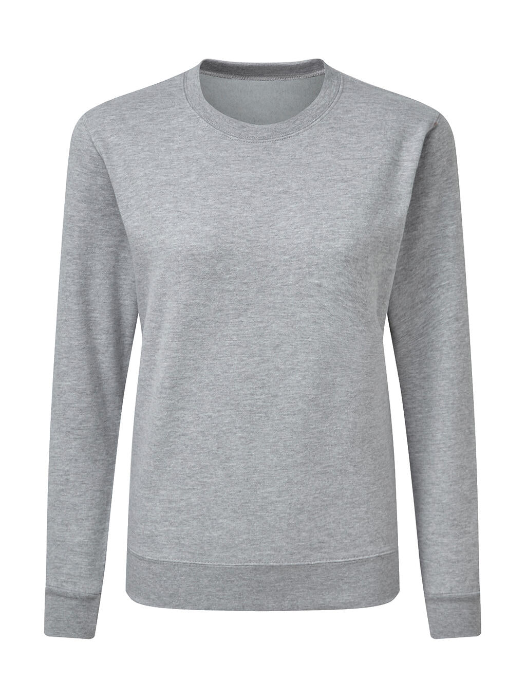 Ladies' Crew Sweat in Farbe Light Oxford