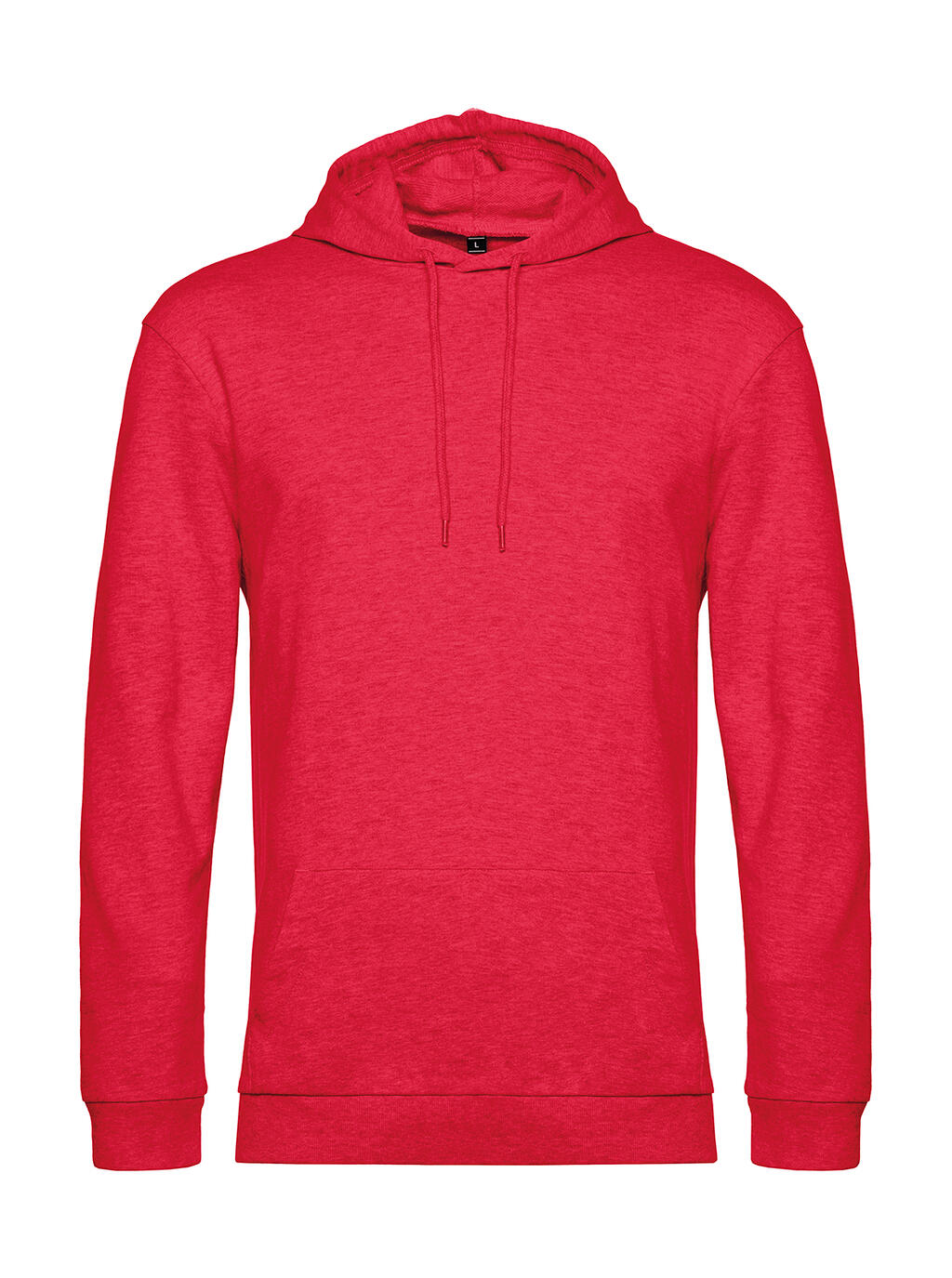 #Hoodie French Terry in Farbe Heather Red