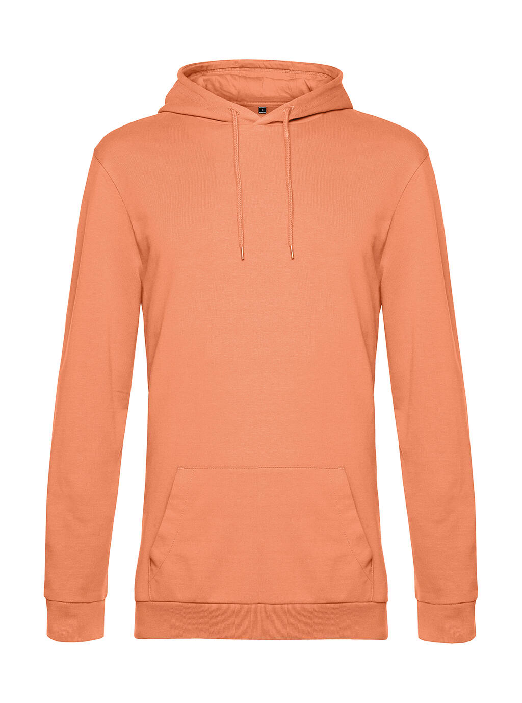 #Hoodie French Terry in Farbe Melon Orange