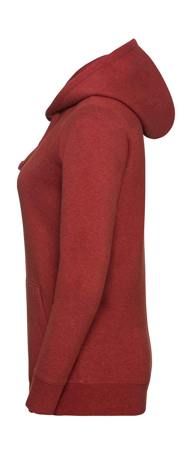 Ladies' Authentic Melange Hooded Sweat in Farbe Carbon Melange