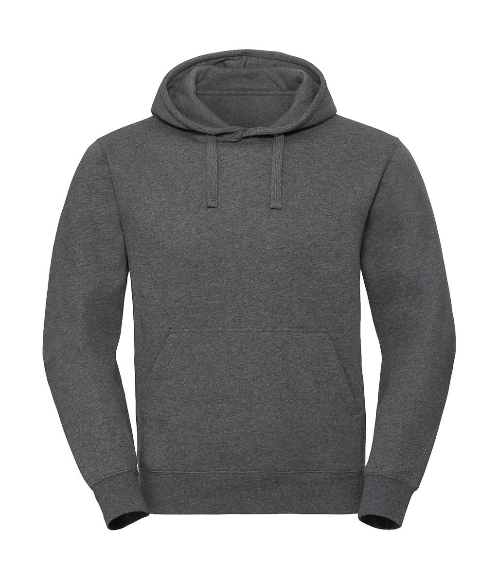 Men's Authentic Melange Hooded Sweat in Farbe Carbon Melange