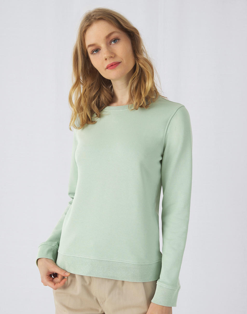 Organic Inspire Crew Neck /women_° in Farbe White