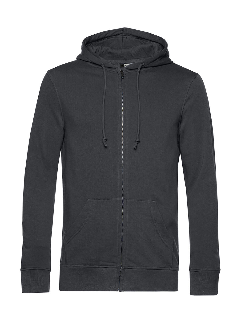 Organic Inspire Zipped Hood_° in Farbe Asphalt