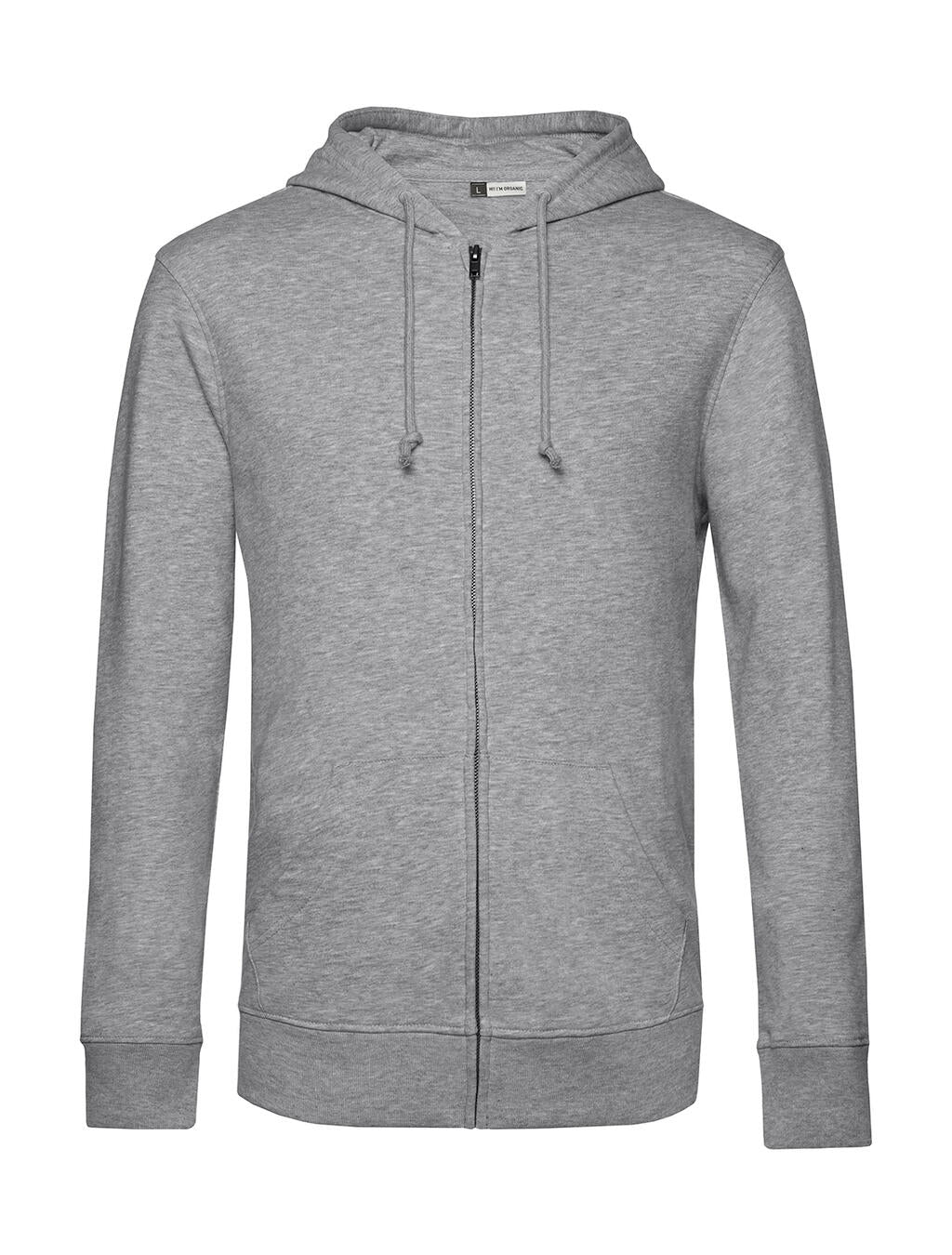Organic Inspire Zipped Hood_° in Farbe Heather Grey