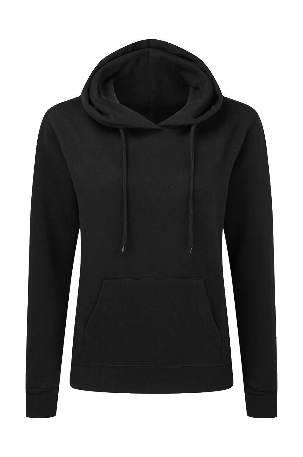 Ladies' Hooded Sweatshirt in Farbe Dark Black