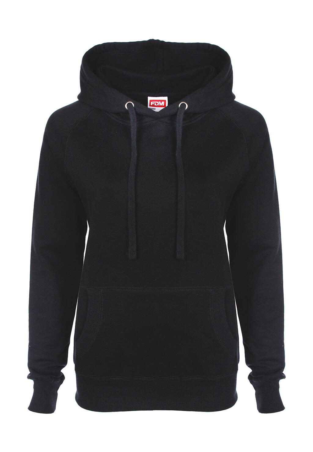 Ladies' Raglan Hoodie in Farbe Black