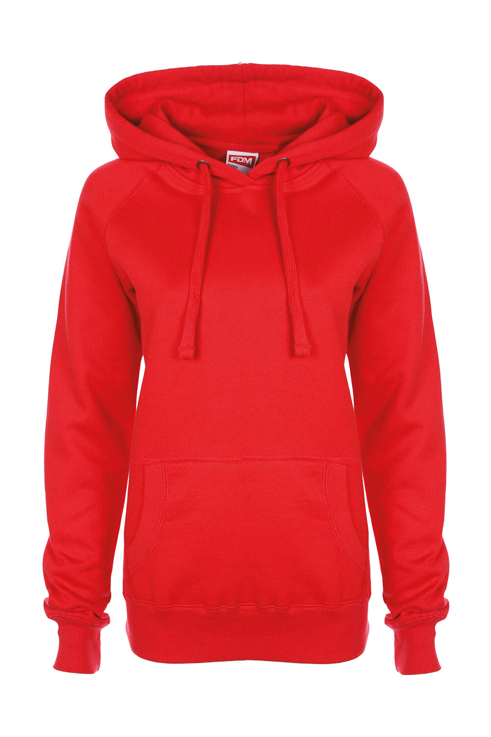 Ladies' Raglan Hoodie in Farbe Fire Red
