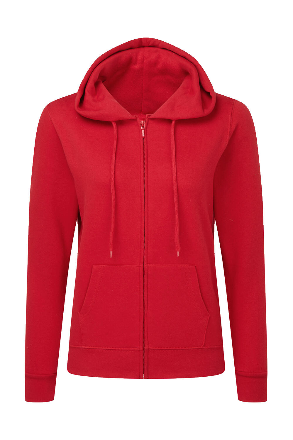 Ladies' Zip Hood in Farbe Red