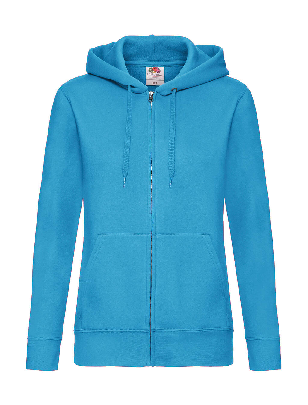 Premium Hooded Sweat Jacket Lady-Fit in Farbe Azure Blue