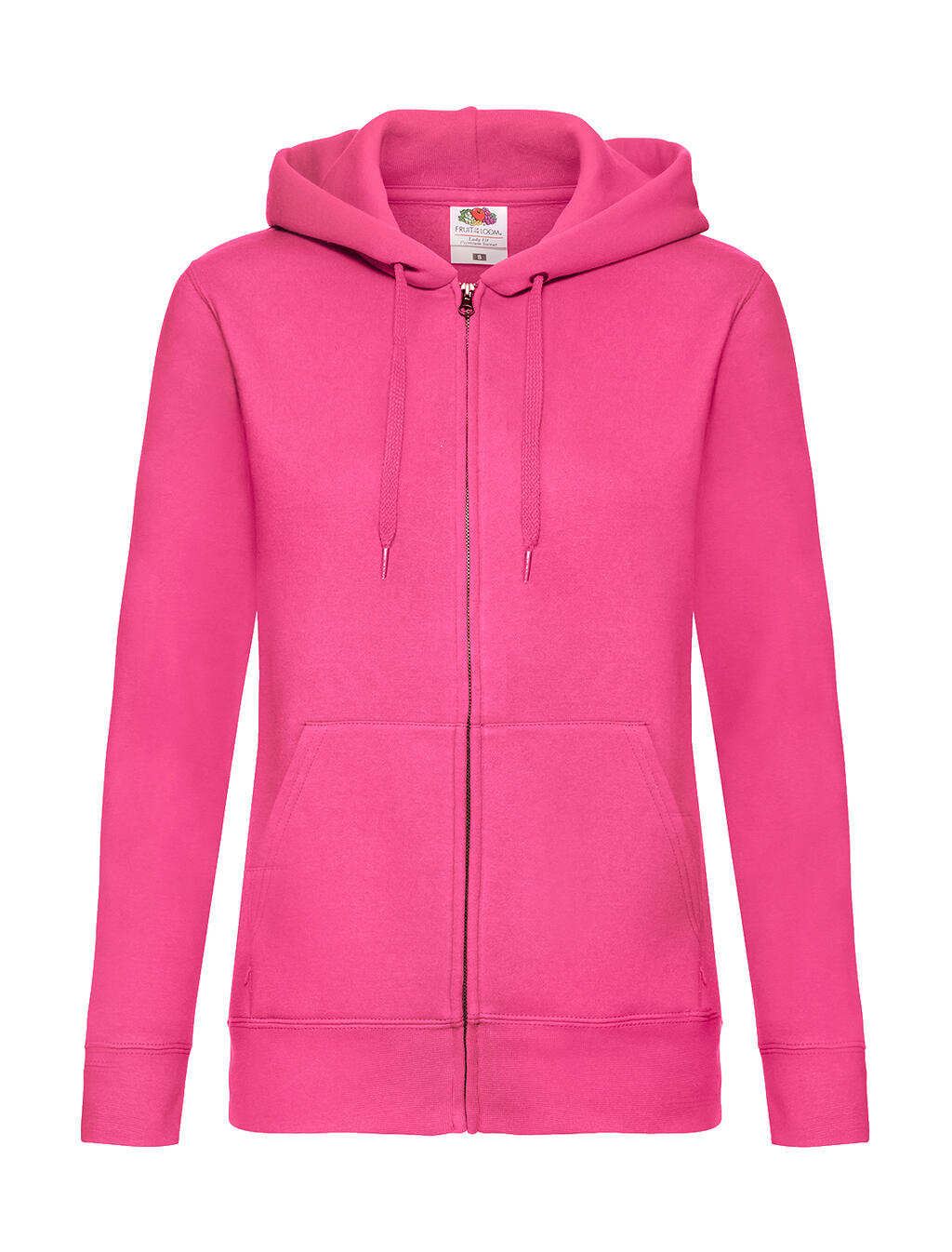 Premium Hooded Sweat Jacket Lady-Fit in Farbe Fuchsia