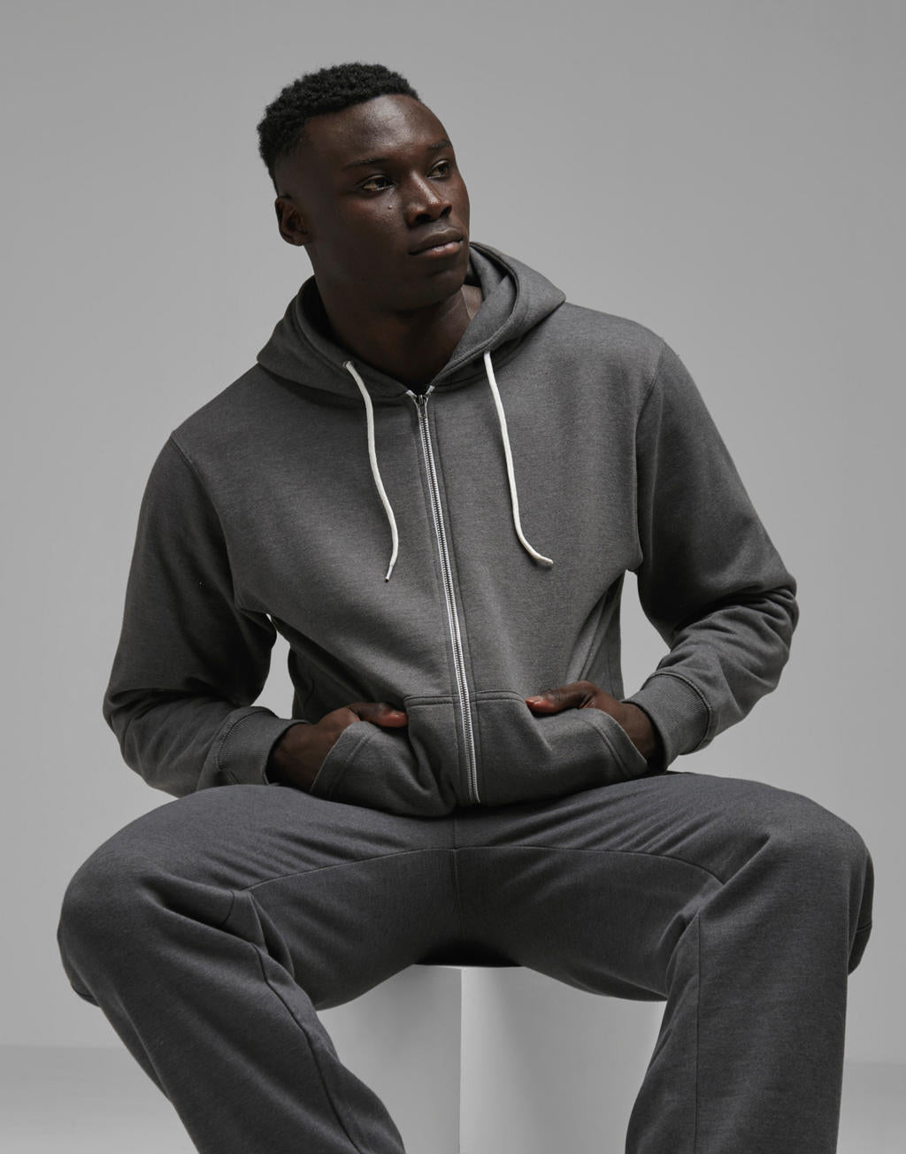 Team Zip Hoodie in Farbe Black