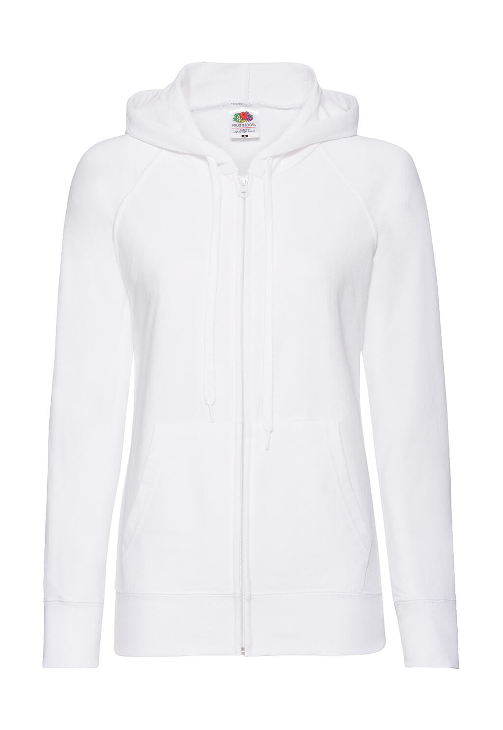 Ladies' Lightweight Hooded Sweat Jacket in Farbe White