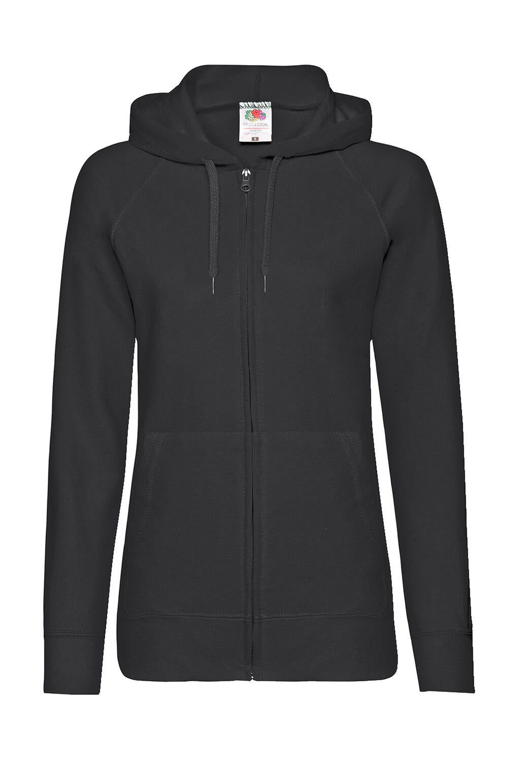 Ladies' Lightweight Hooded Sweat Jacket in Farbe Black