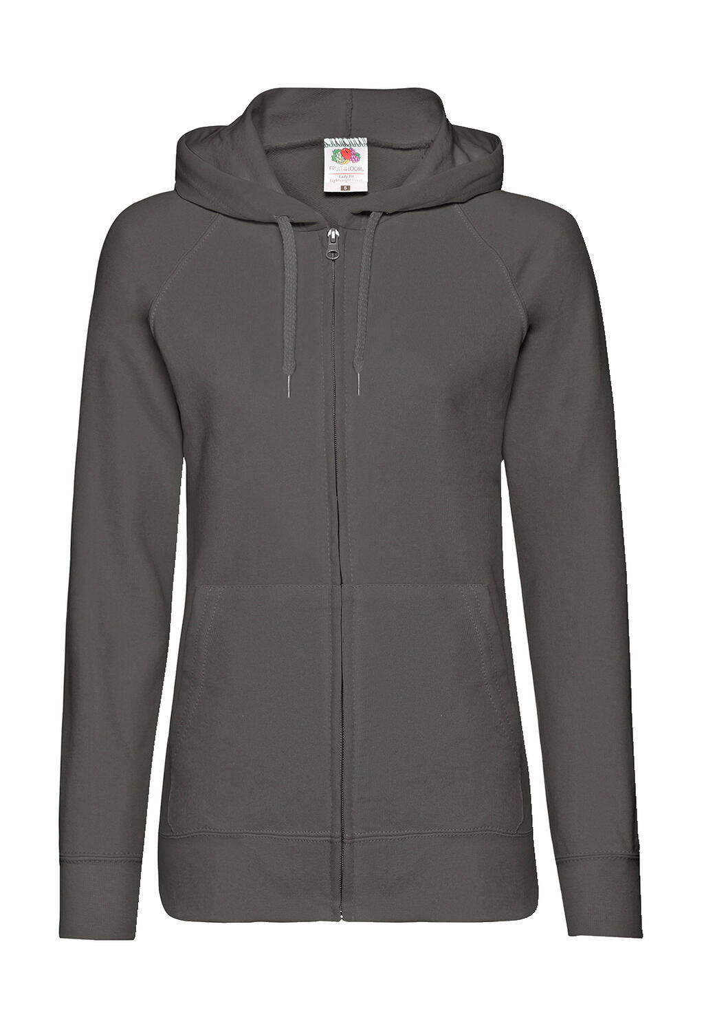 Ladies' Lightweight Hooded Sweat Jacket in Farbe Light Graphite