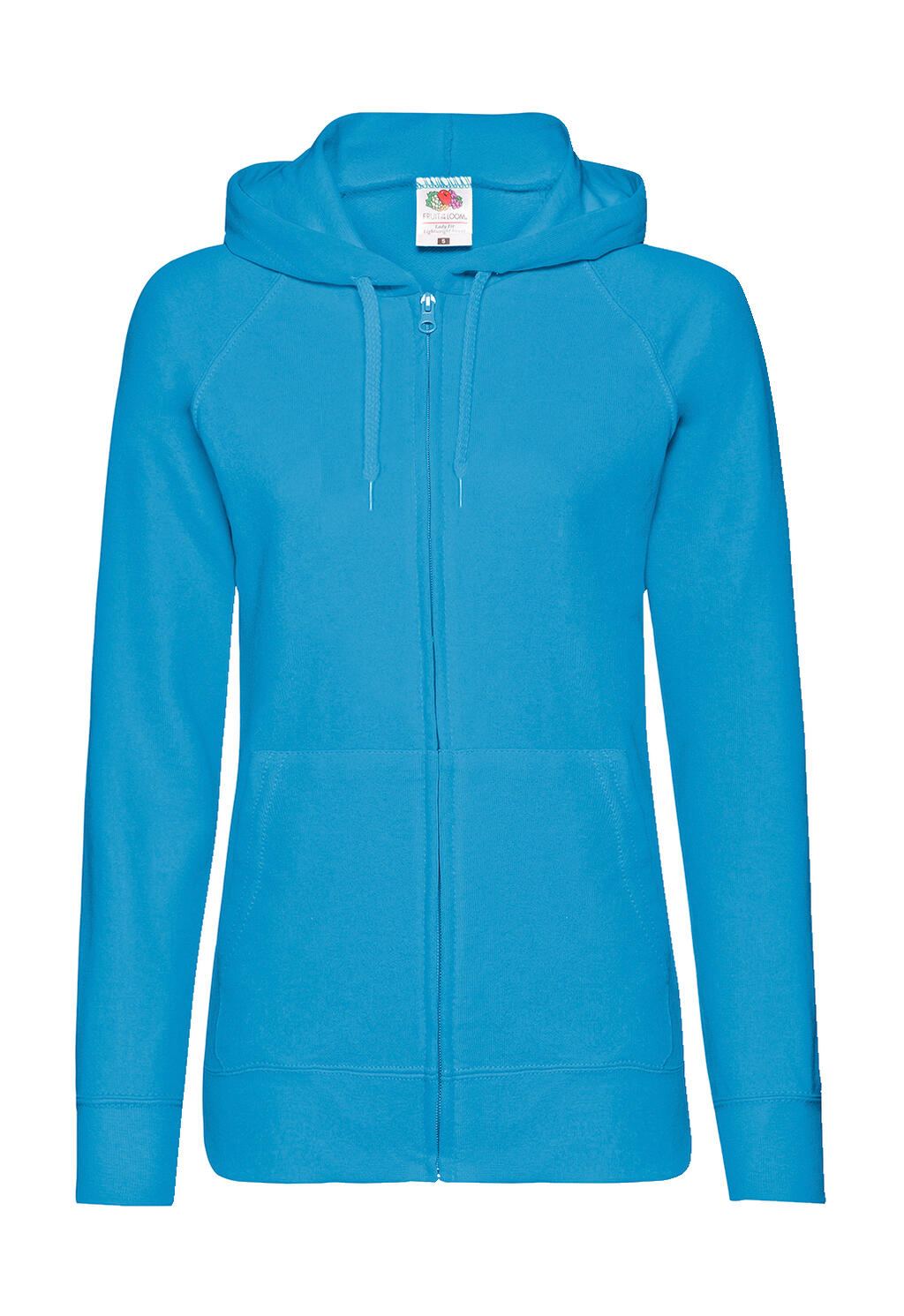 Ladies' Lightweight Hooded Sweat Jacket in Farbe Azure Blue