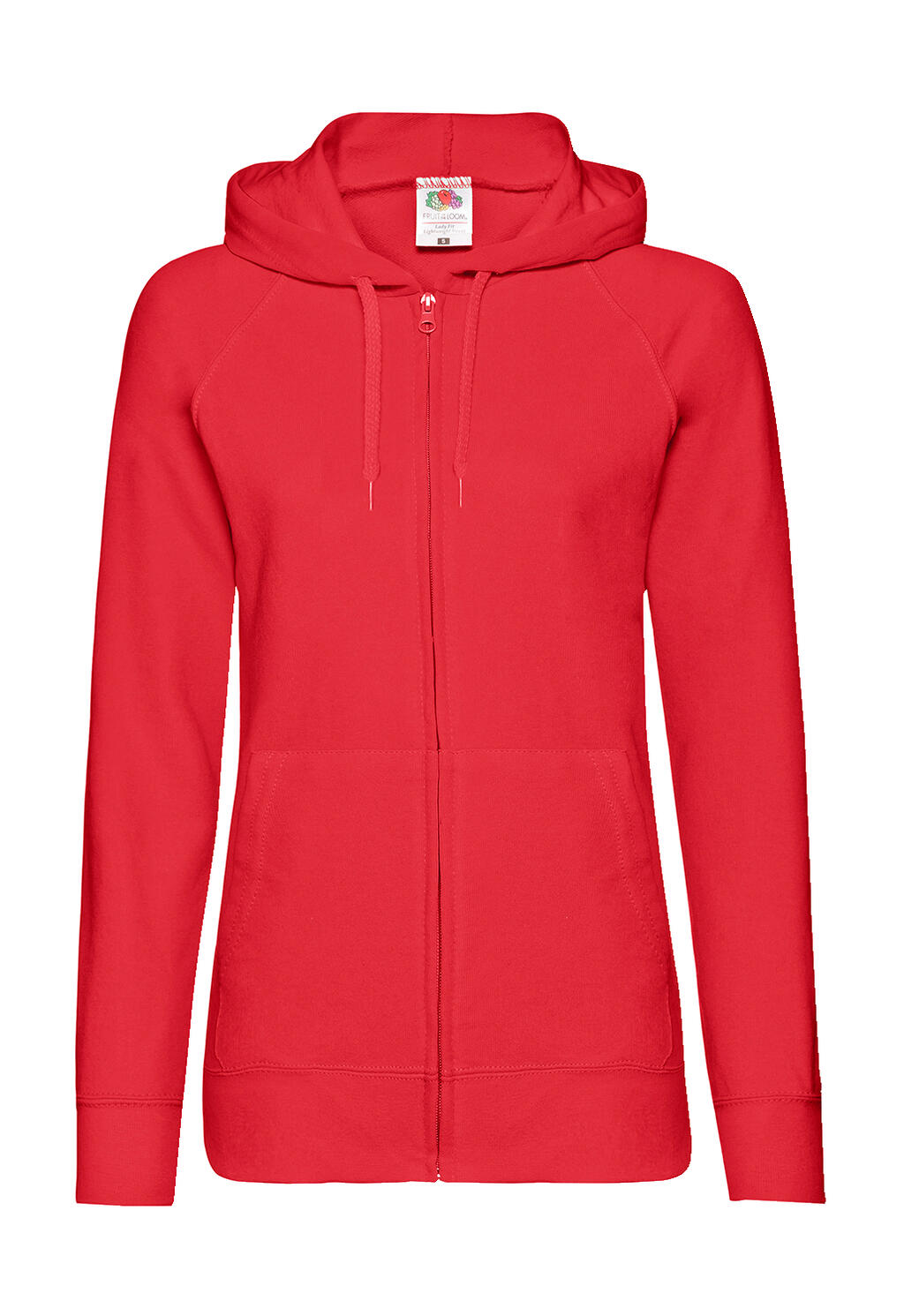 Ladies' Lightweight Hooded Sweat Jacket in Farbe Red