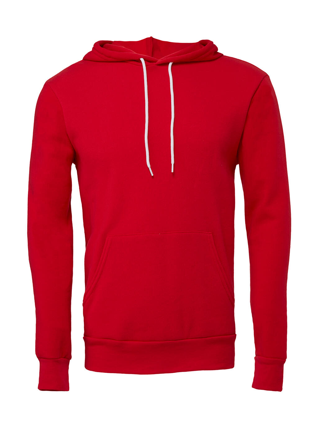 Unisex Poly-Cotton Pullover Hoodie in Farbe Red