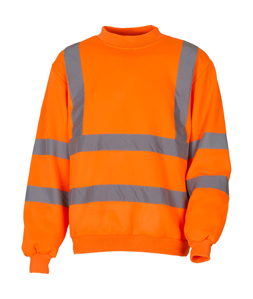 Fluo Sweatshirt in Farbe Fluo Orange