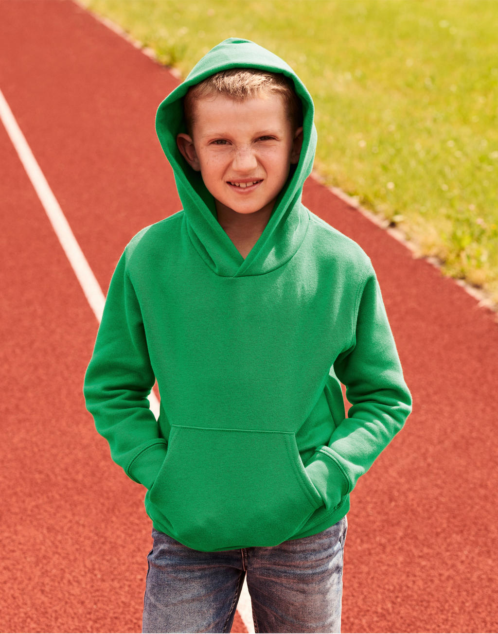 Kids' Premium Hooded Sweat in Farbe White