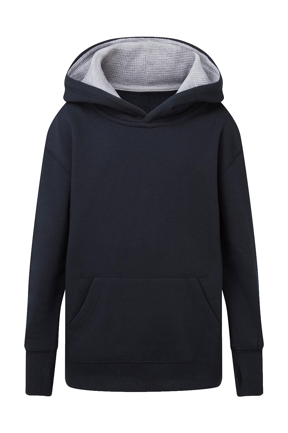 Kids' Contrast Hoodie in Farbe Navy/Light Oxford