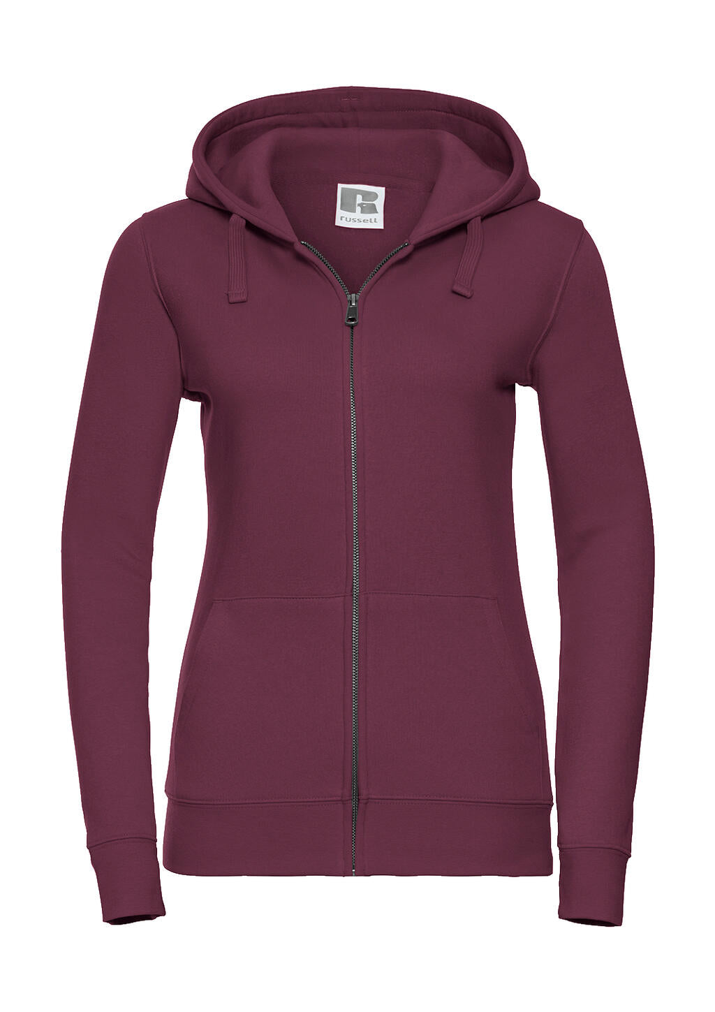 Ladies' Authentic Zipped Hood in Farbe Burgundy