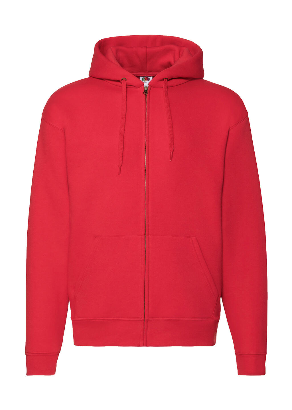 Premium Hooded Zip Sweat in Farbe Red
